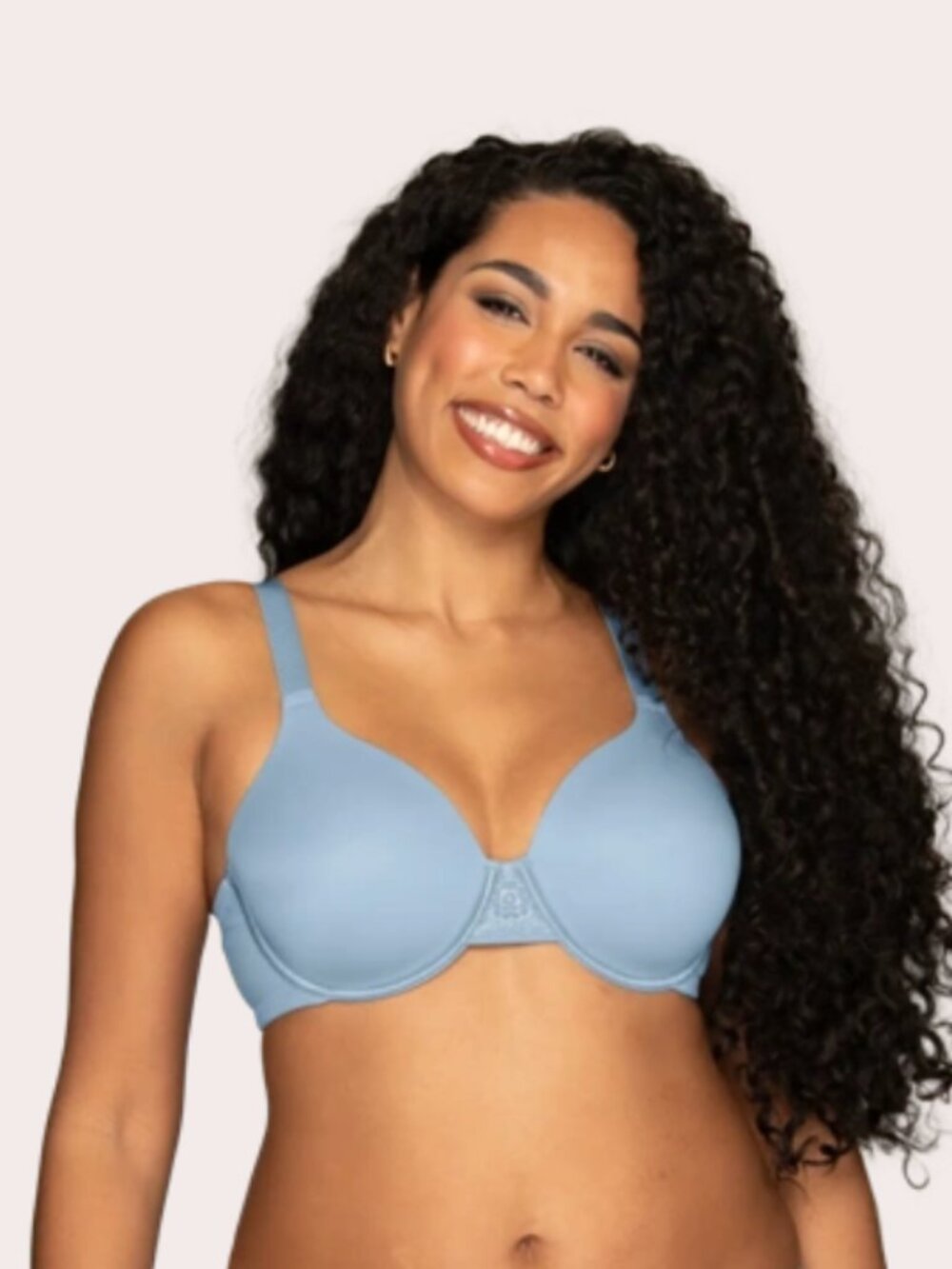 NWT VANITY FAIR 76380 Beauty Back Underwire Smoothing Bra Blue Springs 36C